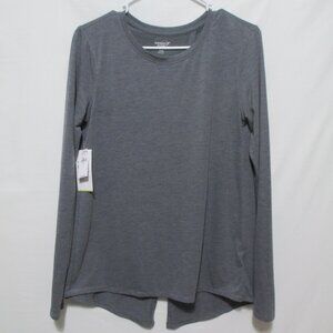 NWT Old Navy Go Dry Top Womens XS Gray Lightweight Long Sleeve